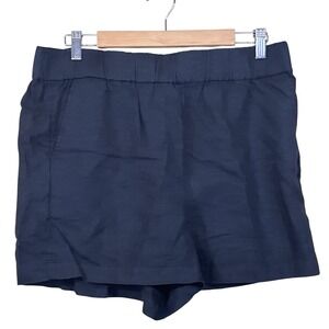 J Crew Tropez linen shorts, Large, Navy, coastal, classic, quiet luxury, resort